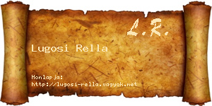 Lugosi Rella névjegykártya